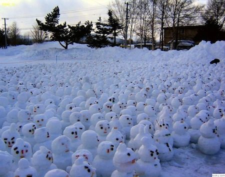 Snowman protest
